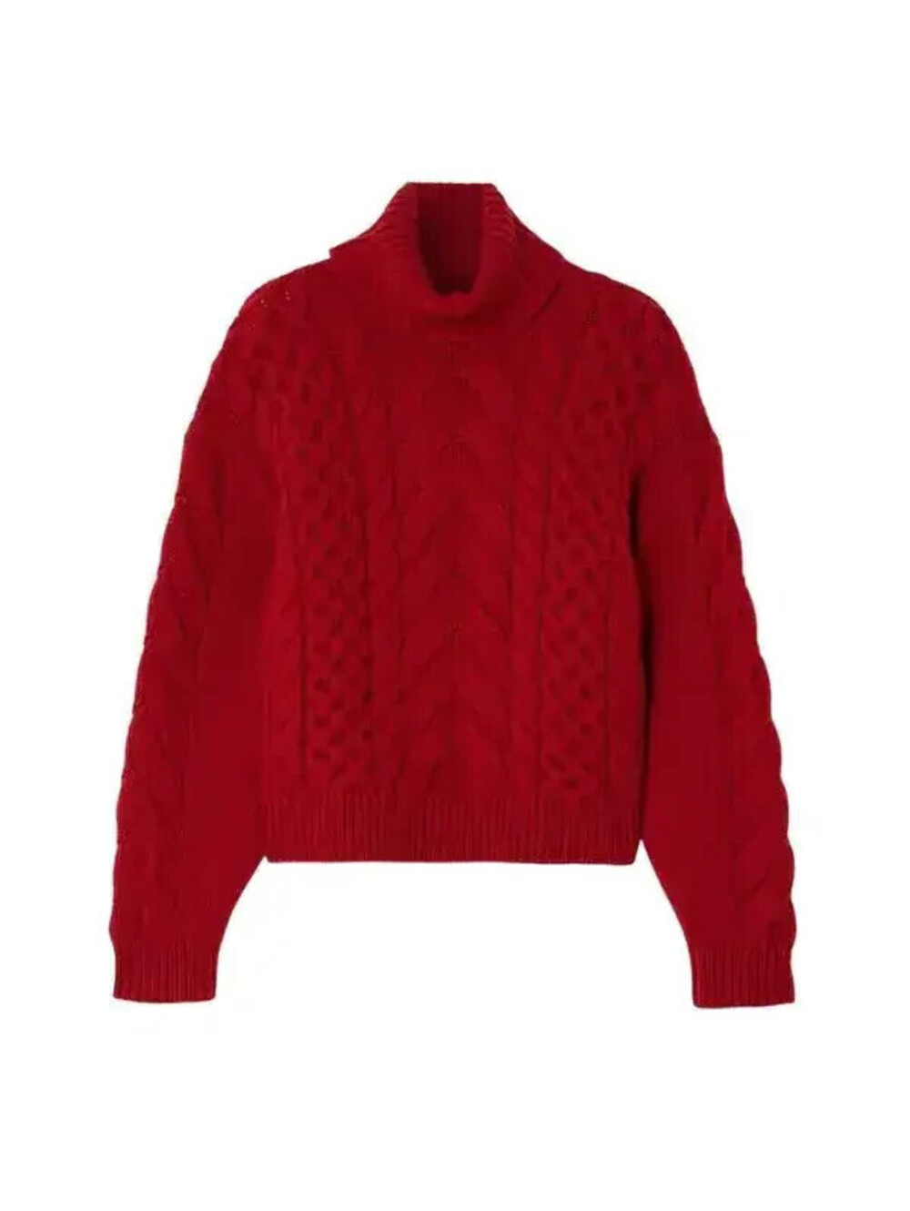NEW, Polo Ralph Lauren Cable-Knit Wool Turtleneck Sweater in Red Sz XXL #S7717